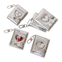 Mini Hollow Heart Photo Album Keychain for K-Pop Photocards and ID Photos