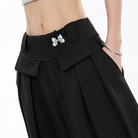 MeraCoco Crystal Butterfly Waist Cinch Pin for Jeans and Dresses, Detachable Waist Tightener Buckle