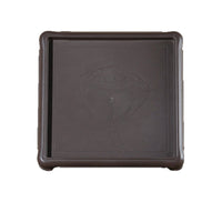 Square Plant Pot Saucer with Drainage, Thickened Resin Tray for Indoor Plants and Bonsai, Faux Wood Design