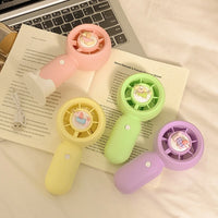 Dachshund Handheld Mini Fan Portable USB Rechargeable Quiet Desk Fan for Students and Office