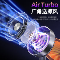 2026 New USB Rechargeable Wall-Mounted Circulating Fan with LED Light, Foldable for Home & Kitchen