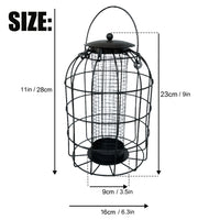 Outdoor Hanging Bird Feeder Metal Mesh PVC for Wild Birds