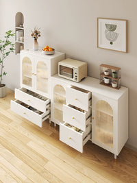 French Cream Style Sideboard Buffet Cabinet for Living Room Dining Room Kitchen Storage