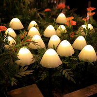 Solar LED Mushroom String Lights Outdoor Garden Pathway Decorative Landscape Lamps for Patio Yard