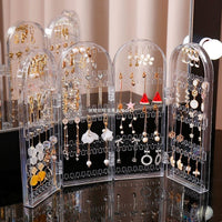 Luxury Foldable Jewelry Organizer Stand for Earrings, Necklaces, and Bracelets