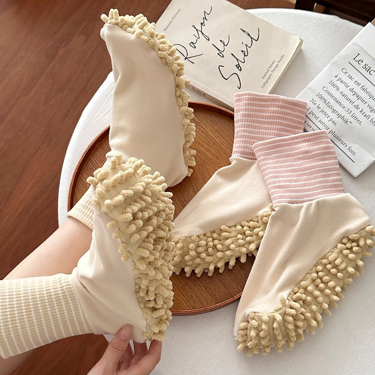 Absorbent Floor Cleaning Mop Socks for Home Use