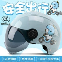 3C Certified Electric Motorcycle Half Helmet for Men and Women, Universal Four Seasons, Sunscreen Visor