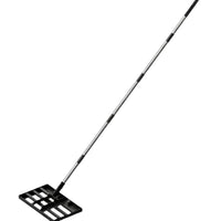 Stainless Steel Golf Course Sand Bunker Rake with 5-Section Handle for Soil Leveling