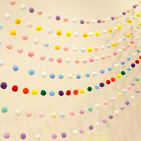 Felt Ball Garland String for Party Decor, Birthday, and School Season Decorations