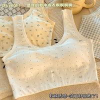 Girls' Cotton Wireless Training Bra with Fixed Cups