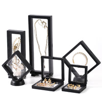 PE Film Storage Box Transparent Jewelry Display Case Ring Pendant Holder Anti-oxidation Packaging