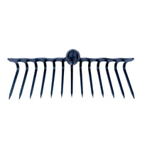Thickened 9-Tine Manganese Steel Rake for Loosening Soil, Leveling, and Gardening