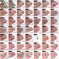 White Rhinestone Flower Applique Hot Melt Adhesive for DIY Clothing and Shoe Embellishments