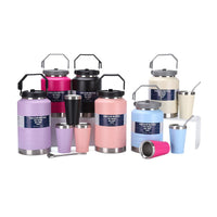 Large Capacity 304 Stainless Steel Double-Layer Vacuum Insulated Water Bottle Portable Outdoor Space Kettle