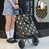 Foldable Stair Climbing Shopping Cart with Wheels for Groceries and Laundry