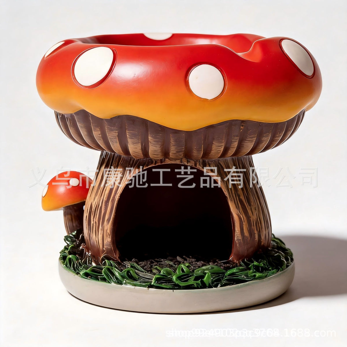 Mushroom Bird Feeder Ashtray Outdoor Garden Decor