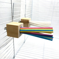 Natural Wood Perch Platform for Birds, Hamsters, Rabbits, Chinchillas - Small Pet Cage Accessory
