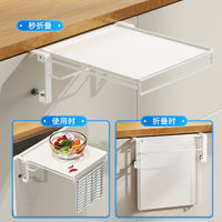 Punch-Free Cabinet Door Hanging Shelf, Small Apartment Kitchen Bathroom Extendable Tabletop Storage, Multi-functional Foldable Organizer