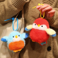 Cute Squeaky Bird Plush Keychain Backpack Charm