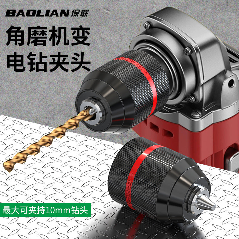 Keyless Drill Chuck Adapter for Angle Grinder Electric Wrench Conversion