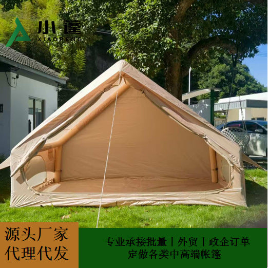 Inflatable Single-Layer Camping Tent for 3-4 People, Easy Setup Outdoor Shelter