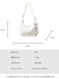 Women's Large Capacity Crossbody Tote Bag with Cloud Charm, New 2025 Collection