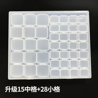 Clear Acrylic Jewelry Organizer Box with Multiple Compartments for Earrings, Rings, Necklaces, and Nail Art Supplies