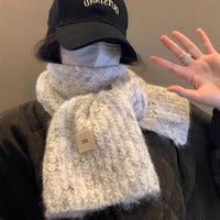 2024 New Wool Blend Knitted Scarf for Women, Thickened Warm Winter Neck Warmer
