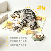 Pet Cooling Mat for Summer, Cartoon Design Gel Pad for Dogs and Cats, Office Seat Cushion