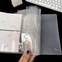 A5 Wide 7-Hole/3-Hole Clear Photo Album Refill Pages for Collectible Cards