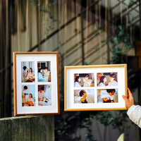 Creative Multi-Aperture Wooden Photo Frame for 6-Inch Photos