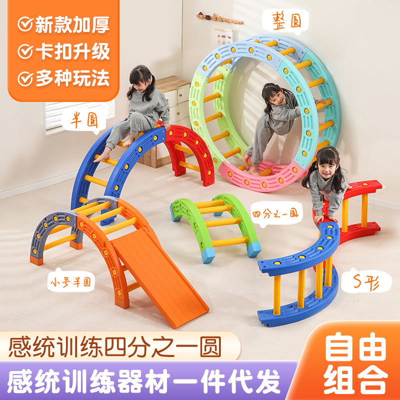 Kids' Sensory Integration Quarter Circle Climbing and Balancing Toy for Early Education