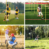 Agility Training Set for Soccer Speed and Footwork Drills - Includes Hurdles, Slalom Poles, and Agility Ladder