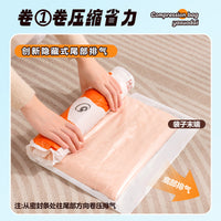 Vacuum Compression Storage Bags for Clothes and Quilts, Hand-Roll Travel Space Saver Bags