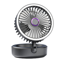 2026 New Portable USB Rechargeable Mini Fan with Night Light for Dorm & Camping