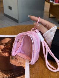 Cartoon Transparent Mini Bag Keychain for Earphones & Small Items