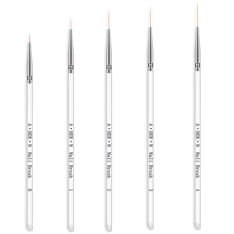 A·HER·N Crystal Handle Nail Art Liner Brush for Painting and Detailing
