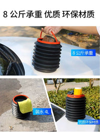 Bunning Retractable Car Trash Can - Foldable Storage Bin for Vehicle Trunk, Home, or Fishing
