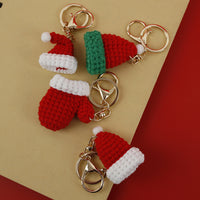 Handmade Knitted Christmas Ornament Keychain