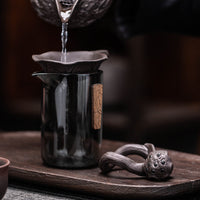 Creative Zisha Ceramic Tea Infuser and Filter Set for Kung Fu Tea Ceremony