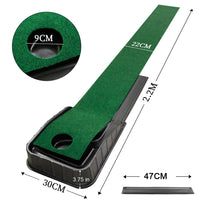 Golf Putting Practice Mat with Automatic Ball Return, Indoor Training Aid