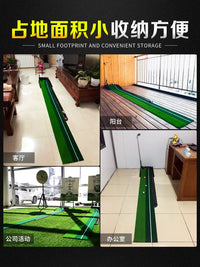 Indoor Golf Putting Green Practice Mat with Putter for Kids and Adults