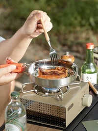 Outdoor Camping Cookware Set with 304 Stainless Steel Kettle and Pot