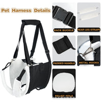 Dog Mobility Harness for Injured, Disabled, or Elderly Dogs - Rear Leg Support Sling for Medium to Large Breeds