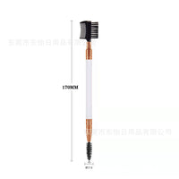 Dual-Ended Eyebrow Brush and Lash Comb Set for Shaping and Grooming