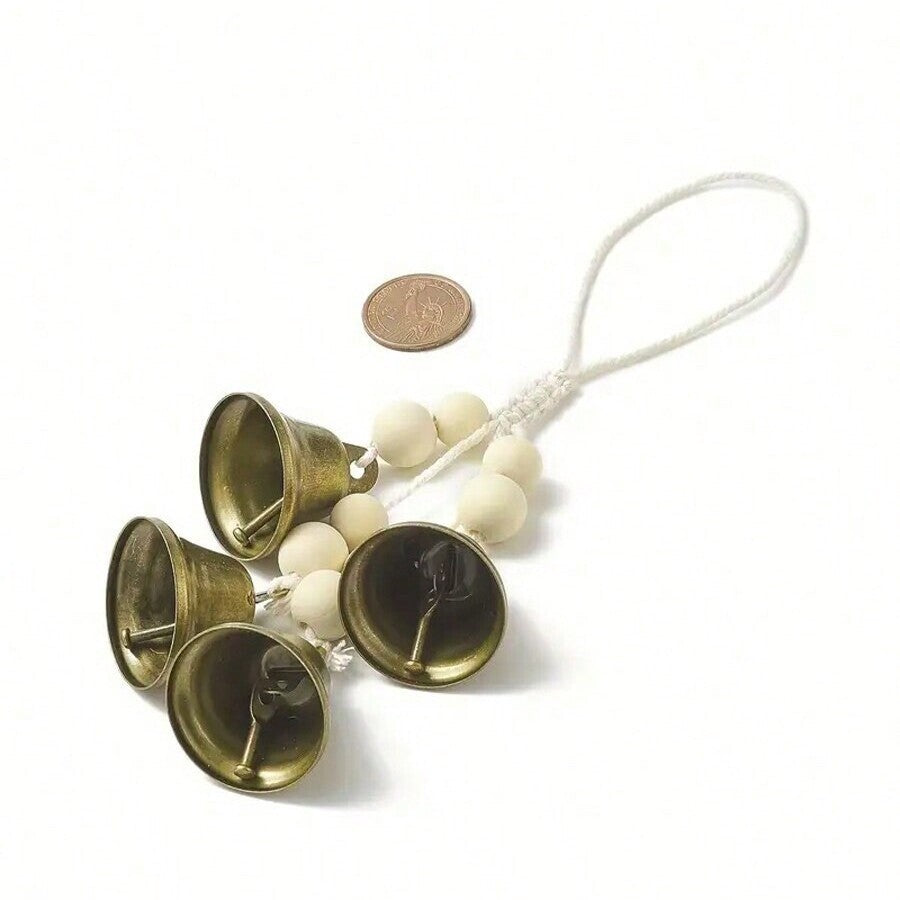 Christmas Vintage Bronze Bells for DIY Wind Chimes & Decorations, 38mm Opening