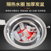 Korean Style Commercial BBQ Grill with Top Exhaust, Charcoal Grill for Restaurant Use, Teppanyaki Grill