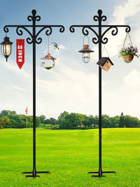 Shepherd Hook Outdoor Hanging Plant Stand for Lanterns, Planters, and Wedding Decor