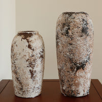 Wabi-Sabi Style Vintage Ceramic Vase Rustic Zen Decor