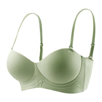 Half-Cup Seamless Bra, Push-Up Comfort Wireless Bra, Fixed Cup, Side Breast Support, Invisible Fit
